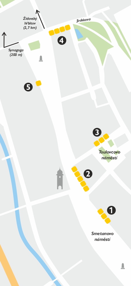Mapa kamenů zmizelých v Litomyšli Mapa kamenů zmizelých v Litomyšli